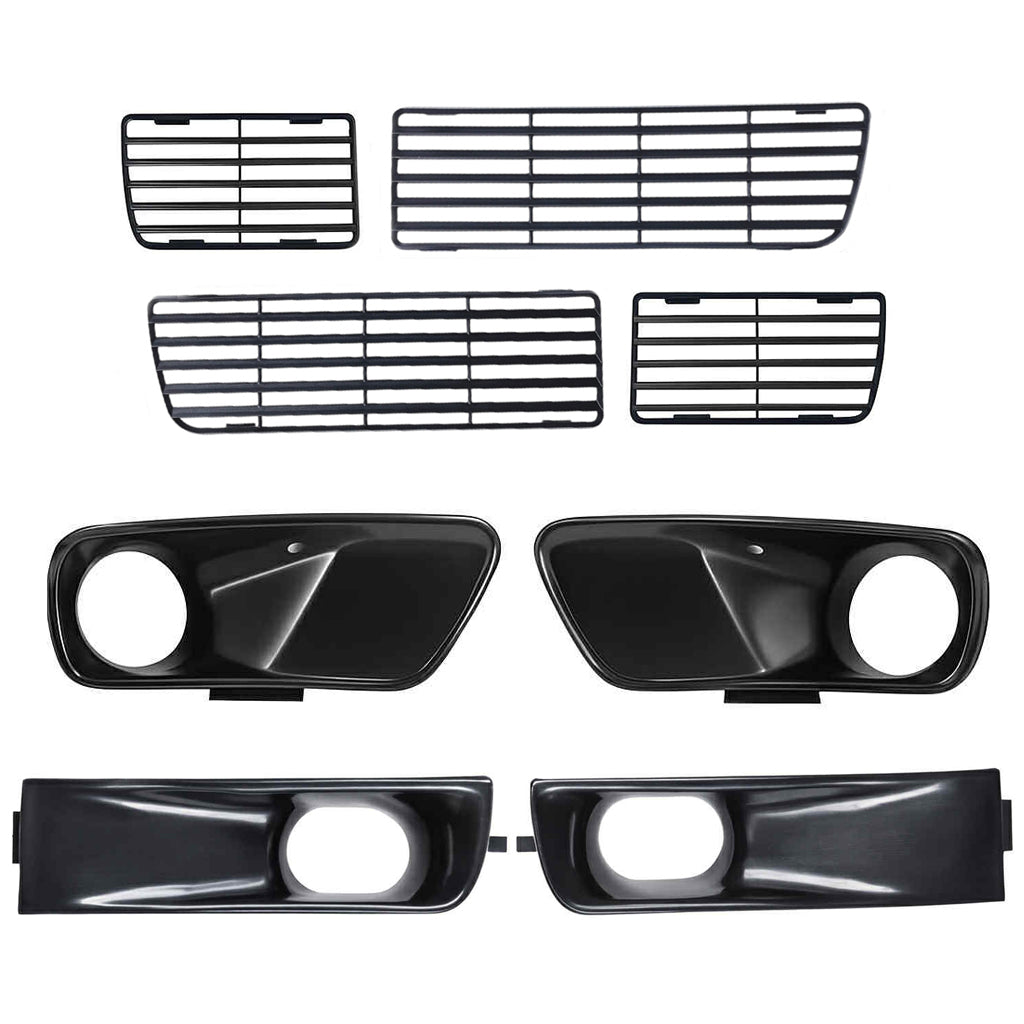 Euro Bumper Upper Lower Grille 8 Pcs Set For VW MK3 Golf GTI VR6