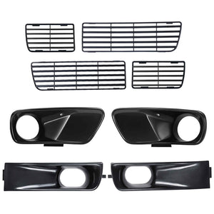 Euro Bumper Upper Lower Grille 8 Pcs Set For VW MK3 Golf GTI VR6