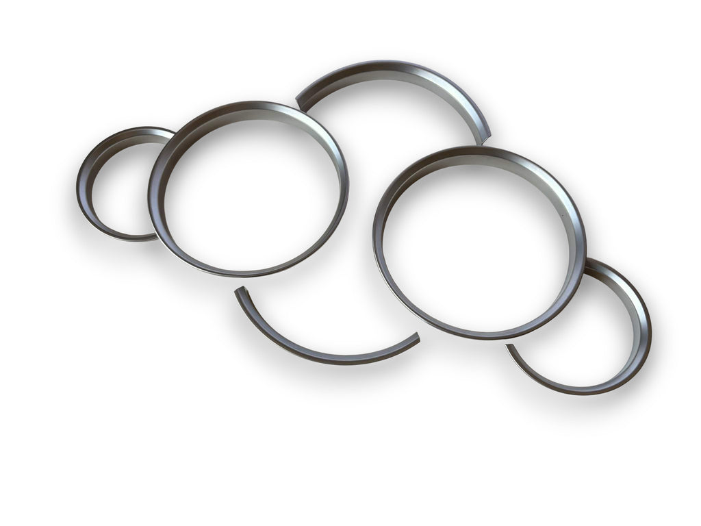 Matte Chrome Dashboard Gauge Ring Bezel Trim Set For Porsche Cayenne 955 957