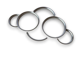 Matte Chrome Dashboard Gauge Ring Bezel Trim Set For Porsche Cayenne 955 957