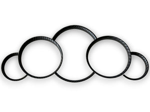 Matte Carbon Fiber Style Dashboard Gauge Ring Bezel Trim Set For Porsche Cayenne 955 957