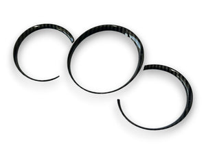 Gloss Carbon Fiber Style Dashboard Gauge Ring Bezel Trim Set For Porsche 718 Cayman Boxster