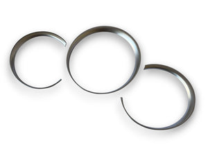 Matte Chrome Dashboard Gauge Ring Bezel Trim Set For Porsche 718 Cayman Boxster
