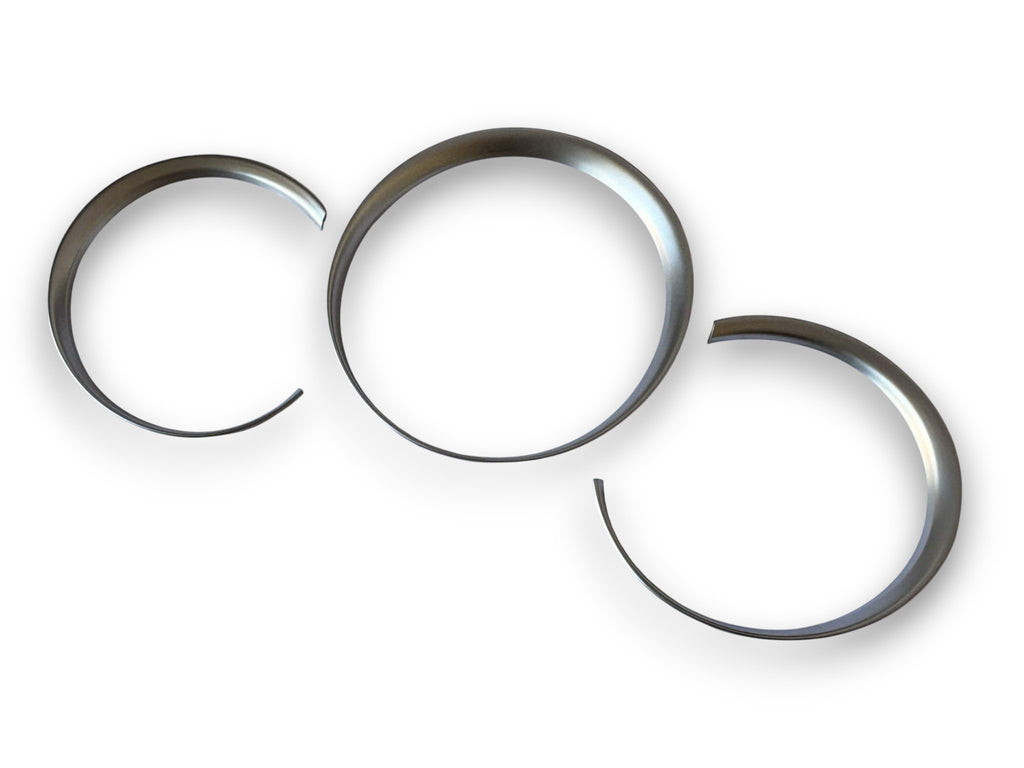 Matte Chrome Dashboard Gauge Ring Bezel Trim Set For Porsche Macan 95B