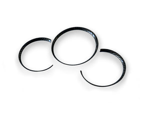 Gloss Carbon Fiber Style Dashboard Gauge Ring Bezel Trim Set For Porsche 986 Boxster