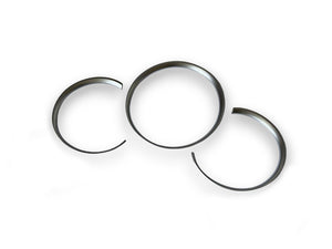 Matte Chrome Dashboard Gauge Ring Bezel Trim Set Matte Chrome For Porsche 986 Boxster