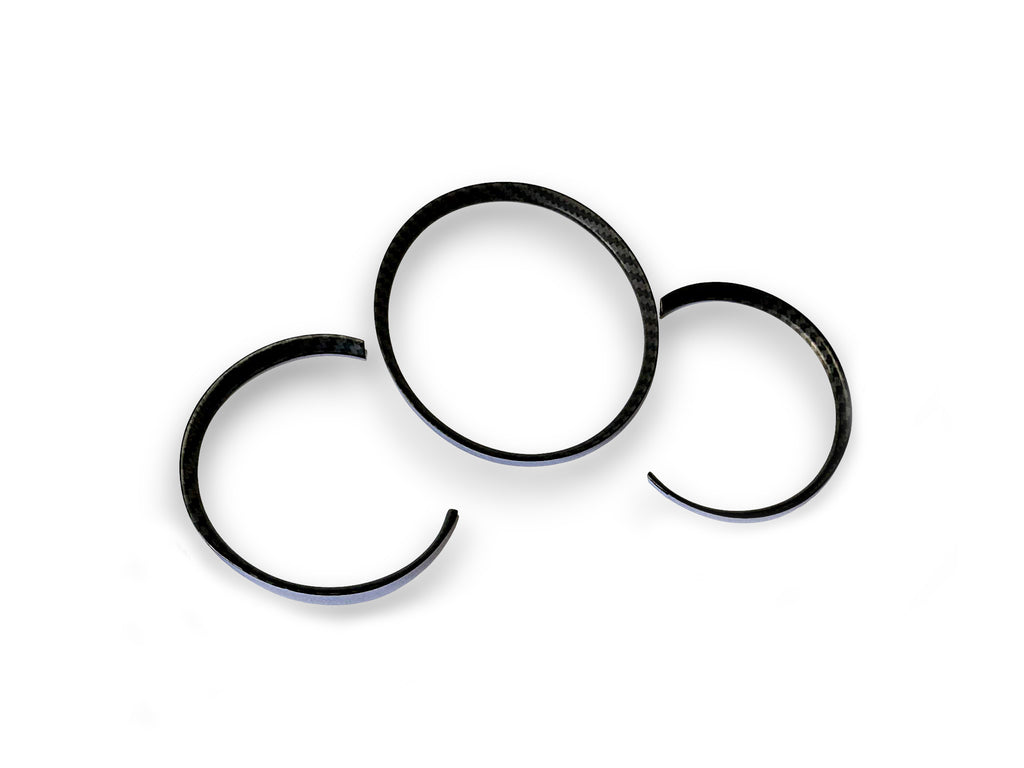Matte Carbon Fiber Style Dashboard Gauge Ring Bezel Trim Set For Porsche 986 Boxster