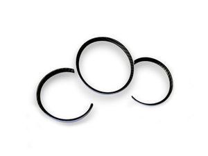 Matte Carbon Fiber Style Dashboard Gauge Ring Bezel Trim Set For Porsche 986 Boxster