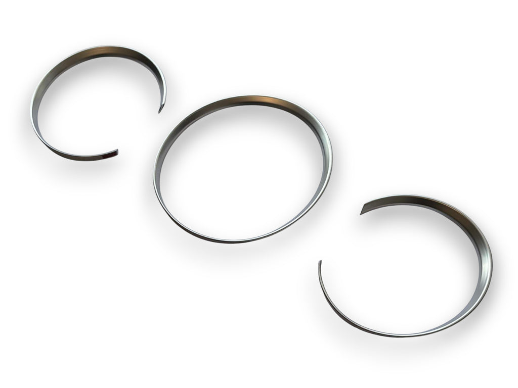 Matte Chrome Dashboard Gauge Ring Bezel Trim Set For Porsche 987 Cayman Boxster