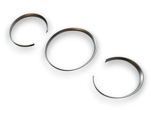 Matte Chrome Dashboard Gauge Ring Bezel Trim Set For Porsche 987 Cayman Boxster