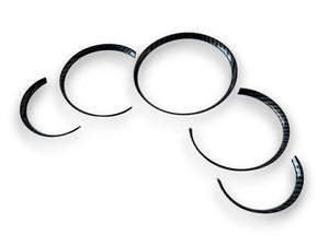 Gloss Carbon Fiber Style Dashboard Gauge Ring Bezel Trim Set For Porsche 996 911