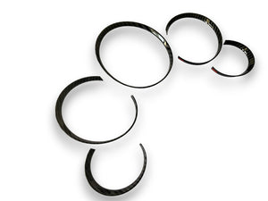 Gloss Carbon Fiber Style Dashboard Gauge Ring Bezel Trim Set For Porsche 997 911
