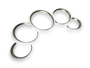 Matte Chrome Dashboard Gauge Ring Bezel Trim Set For Porsche 997 911