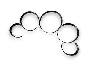 Matte Carbon Fiber Style Dashboard Gauge Ring Bezel Trim Set For Porsche 997 911