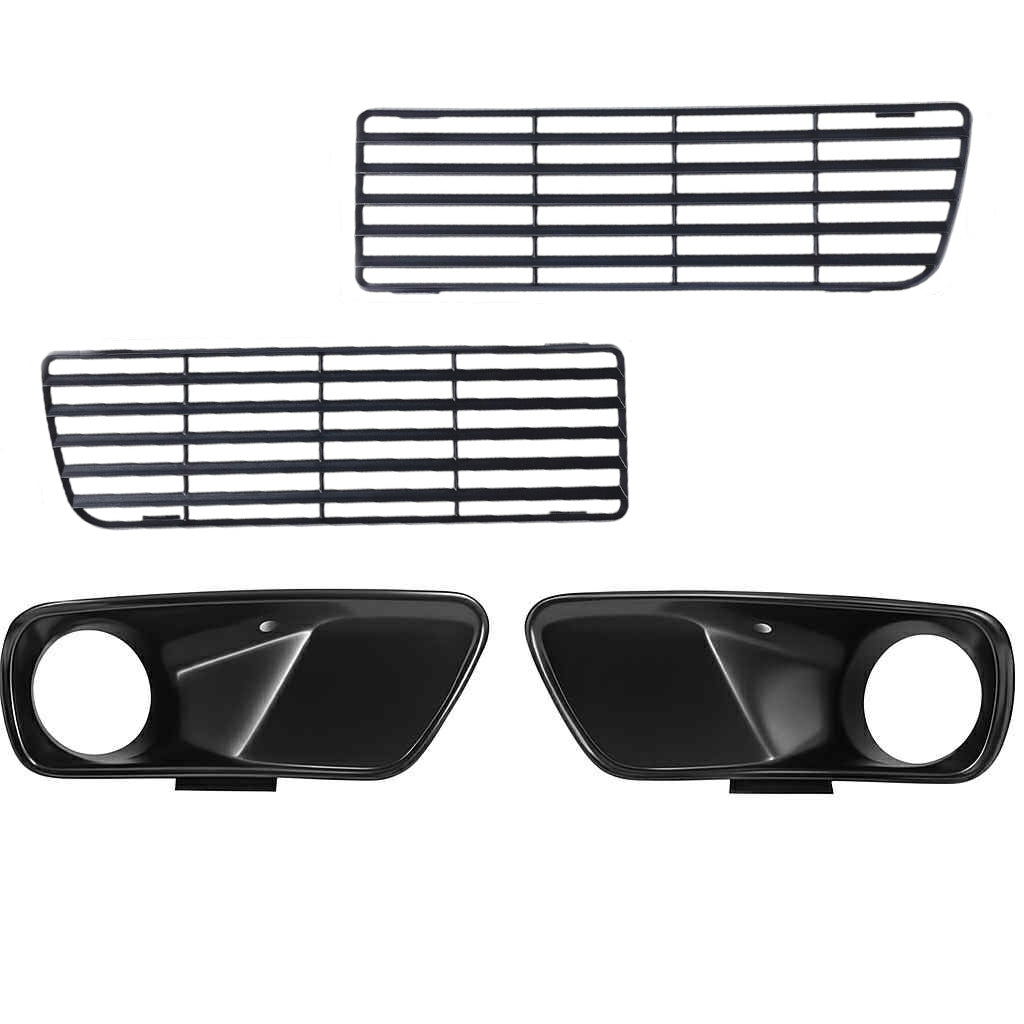 Euro Bumper Reflector Grille Lower Duct 4 Pcs Set For VW MK3 Golf GTI VR6