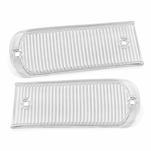 Porsche 911 964 RS style dummy fog light clear lens blanks pair on white background