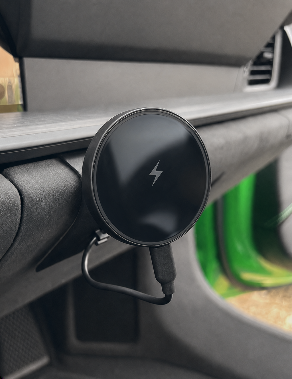 Porsche 911 992 LHD MagSafe wireless phone charger mount product view
