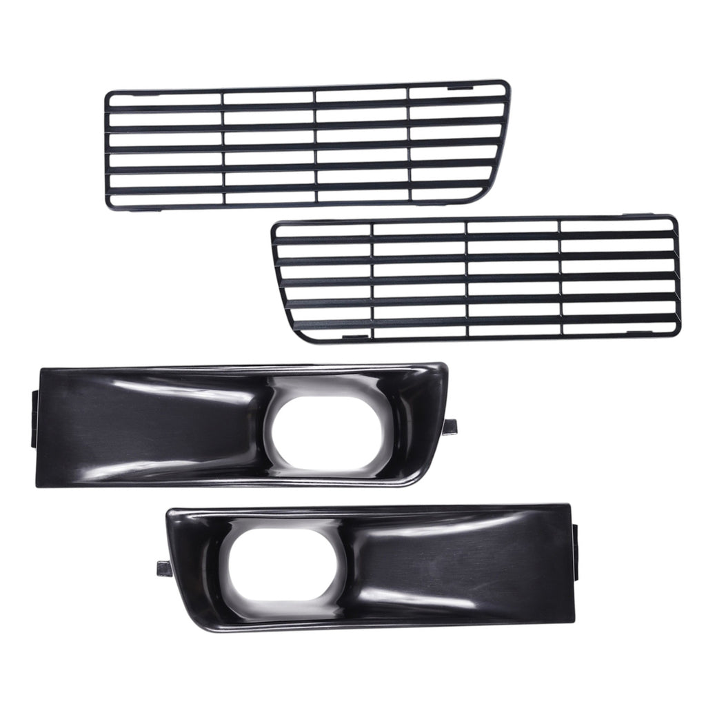 Front Reflector Grille Upper Intake 4 Pcs Set For VW MK3 Golf Jetta Vento