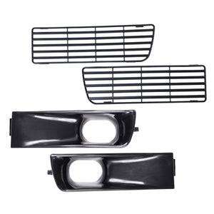 Front Reflector Grille Upper Intake 4 Pcs Set For VW MK3 Golf Jetta Vento