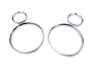 Matt Chrome Dashboard Dial Gauge Rings Bezel Trim For BMW E30 M3 Style