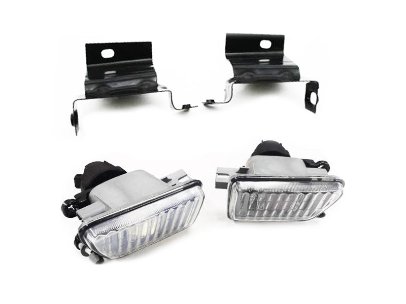 Big Bumper Clear Glass Fog Light With Bracket - Golf / Jetta MK2